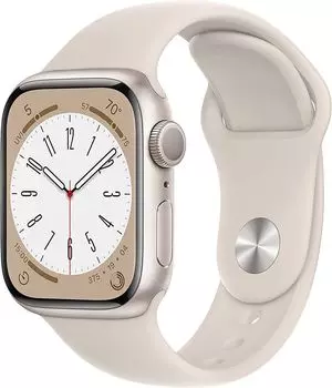 Смарт-часы APPLE Watch Series 8 A2770 41mm M/L, 1.6" OLED LTPO, сияющая звезда (MNUF3LL/A)