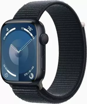Смарт-часы Apple Watch Series 9 A2980 45мм OLED, темная ночь (MR9C3ZP/A)