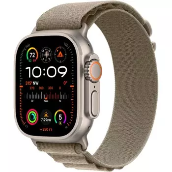 Смарт-часы Apple Watch Ultra 2 49мм S OLED, титановый/зеленый Alpine Loop (MRFH3ZA/A)