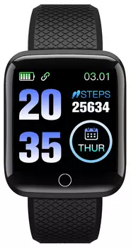 Смарт-часы Digma Smartline H2, 1.3" TFT, черный (H2B)