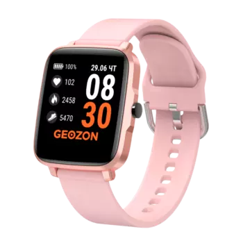 Смарт-часы GEOZON STAYER, 1.54" TFT, розовый (G-SM13PNK)