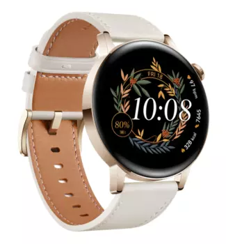 Смарт-часы Huawei WATCH GT 3 46mm, 1.43" Amoled, золотистый/белый (55028463)