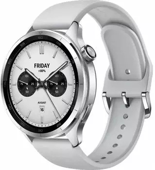 Смарт-часы Xiaomi Watch S4, 1.43" Amoled, серебристый (BHR9197GL)