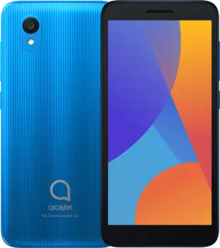 Смартфон Alcatel 1A (5033FP), 5" 480x960 TFT, MediaTek MT6739, 1Gb RAM, 32Gb, 3G/4G, Wi-Fi, BT, Cam, 2-Sim, 2000 мА⋅ч, Micro-USB, Android 11, синий (5033FP-2BALRU12)