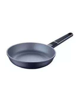Сковорода универсальная Bergner BGMP-7974 INDIGO MASTERPRO 28 см, алюминий, антипригарное покрытие, съемная ручка, серый без крышки