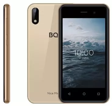 Смартфон BQ 4030G Nice Mini, 3.97" 480x800 TN, Unisoc SC7731E, 1Gb RAM, 16Gb, 3G, Wi-Fi, BT, Cam, 2-Sim, 1550 мА⋅ч, Micro-USB, Android 10, золотистый