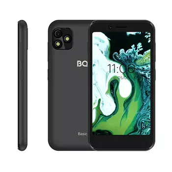 Смартфон BQ 5060L Basic, 5" 480x854 TFT, Unisoc SC9832E, 1Gb RAM, 8Gb, 3G/4G, Wi-Fi, BT, Cam, 2-Sim, 2000 мА⋅ч, Micro-USB, Android 11 Go, черный