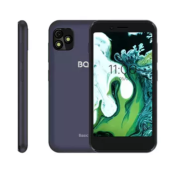 Смартфон BQ 5060L Basic, 5" 480x854 TFT, Unisoc SC9832E, 1Gb RAM, 8Gb, 3G/4G, Wi-Fi, BT, Cam, 2-Sim, 2000 мА⋅ч, Micro-USB, Android 11 Go, синий