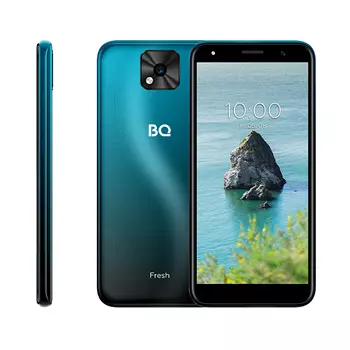 Смартфон BQ 5533G Fresh, 5.45" 480x960 IPS, Unisoc SC7731E, 2Gb RAM, 16Gb, 3G, Wi-Fi, BT, Cam, 2-Sim, 2000 мА⋅ч, Micro-USB, Android 10 Go, бирюзовый