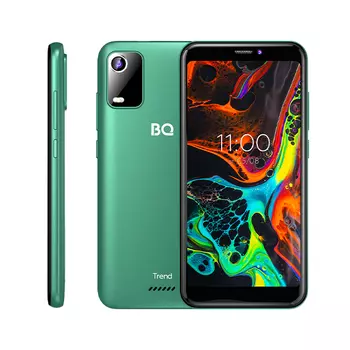 Смартфон BQ 5560L Trend, 5.45" 720x1440 IPS, Unisoc SC9832E, 1Gb RAM, 8Gb, 3G/4G, Wi-Fi, BT, Cam, 2-Sim, 2000 мАч, Micro-USB, Android 11 Go, зеленый