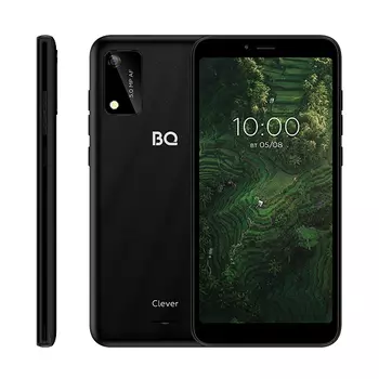 Смартфон BQ 5745L Clever, 5.7" 720x1440 IPS, Unisoc SC9863A, 1Gb RAM, 32Gb, 3G/4G, Wi-Fi, BT, Cam, 2-Sim, 2700 мА⋅ч, Micro-USB, Android 10 Go, черный