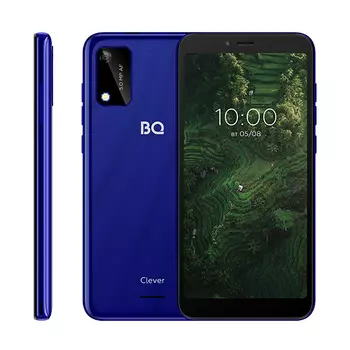 Смартфон BQ 5745L Clever, 5.7" 720x1440 IPS, Unisoc SC9863A, 1Gb RAM, 32Gb, 3G/4G, Wi-Fi, BT, Cam, 2-Sim, 2700mAh, Micro-USB, Android 10 Go, синий