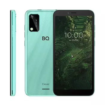 Смартфон BQ 5745L Clever, 5.7" 720x1440 LTPS, Unisoc SC9863A, 1Gb RAM, 32Gb, 3G/4G, Wi-Fi, BT, Cam, 2-Sim, 2700mAh, Micro-USB, Android 10 Go, бирюзовый