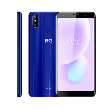 Смартфон BQ 6022G Aura 5.99", 960x480 IPS, MT6580M, 2Gb RAM, 16Gb, 3G, WiFi, BT 1xCam, 2-Sim, 2500mAh, micro-USB, Android 9.0, синий