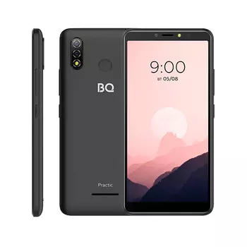 Смартфон BQ 6030G Practic, 5.99" 480x960 IPS, MediaTek MT6580M, 1Gb RAM, 32Gb, 3G, Wi-Fi, BT, 2xCam, 2-Sim, 3000 мА⋅ч, Micro-USB, Android 10, черный
