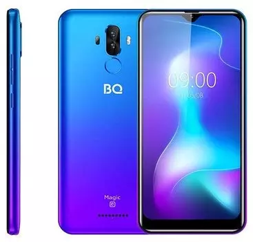 Смартфон BQ 6042L Magic E, 6.09" 600x1280 IPS, Unisoc SC9863A, 2Gb RAM, 32Gb, NFC, 2xCam, 2-Sim, 2950 мА⋅ч, Micro-USB, Android 9.0, фиолетовый