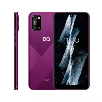 Смартфон BQ 6051G Soul, 6.09" 720x1560 IPS, Unisoc SC7731E, 1Gb RAM, 16Gb, 3G, Wi-Fi, BT, Cam, 2-Sim, 3000 мАч, Micro-USB, Android 11 Go, фиолетовый