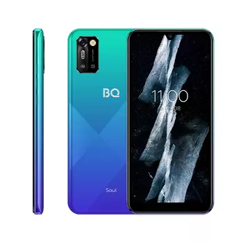 Смартфон BQ 6051G Soul, 6.09" 720x1560 IPS, Unisoc SC7731E, 1Gb RAM, 16Gb, 3G, Wi-Fi, BT, Cam, 2-Sim, 3000 мАч, Micro-USB, Android 11 Go, бирюзовый