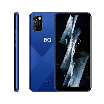 Смартфон BQ 6051G Soul, 6.09" 720x1560 IPS, Unisoc SC7731E, 1Gb RAM, 16Gb, 3G, Wi-Fi, BT, Cam, 2-Sim, 3000 мАч, Micro-USB, Android 11 Go, синий