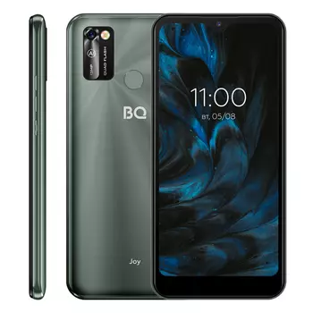 Смартфон BQ 6353L Joy, 6.26" 720x1520 IPS, Unisoc SC9863A, 2Gb RAM, 32Gb, 3G/4G, NFC, Wi-Fi, BT, Cam, 2-Sim, 3000 мА⋅ч, Micro-USB, Android 10, зеленый
