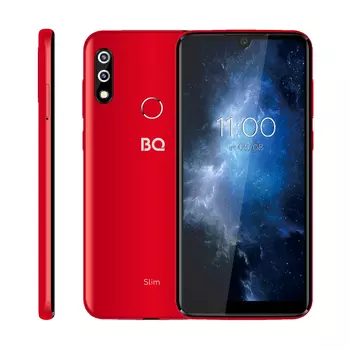Смартфон BQ Slim, 6.09" 720x1560 IPS, MediaTek MTK6761, 2Gb RAM, 16Gb, 3G/4G, Wi-Fi, BT, 2xCam, 2-Sim, 3500mAh, USB Type-C, Android 11 Go, красный (6061L)