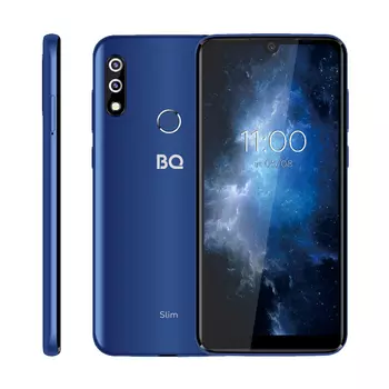 Смартфон BQ Slim, 6.09" 720x1560 IPS, MediaTek MTK6761, 2Gb RAM, 16Gb, 3G/4G, Wi-Fi, BT, 2xCam, 2-Sim, 3500mAh, USB Type-C, Android 11 Go, синий (6061L)