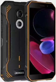 Смартфон DOOGEE S51, 6" 720x1440 IPS, MediaTek Helio G25, 4Gb RAM, 64Gb, 3G/4G, Wi-Fi, BT, 2xCam, 2-Sim, 5180 мАч, USB Type-C, Android 12, черный/оранжевый (S51_Volcano Orange)
