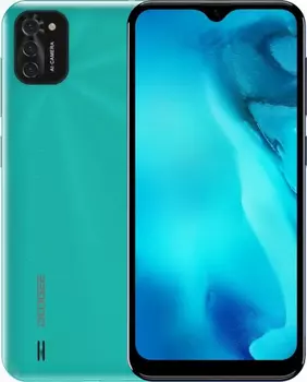 Смартфон DOOGEE X93, 6.1" 1280x600 IPS, MediaTek MT6580, 2Gb RAM, 16Gb, 3G, Wi-Fi, BT, 3xCam, 2-Sim, 4350mAh, micro-USB, Android 10, зеленый