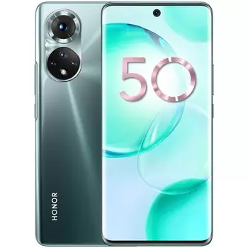 Смартфон Honor 50, 6.57" 2340x1080 OLED, Snapdragon 778G, 8Gb RAM, 128Gb, 3G/4G/5G, NFC, Wi-Fi, BT, 4xCam, 2-Sim, 4300mAh, USB Type-C, Android 11, зеленый (NTH-NX9/5109AASU)