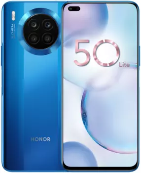 Смартфон Honor 50 Lite, 6.67" 2376x1080 IPS, Snapdragon 662, 6Gb RAM, 128Gb, 3G/4G, NFC, Wi-Fi, BT, 4xCam, 2-Sim, 4300mAh, USB Type-C, Android 11, насыщенный синий (5109ABEV)