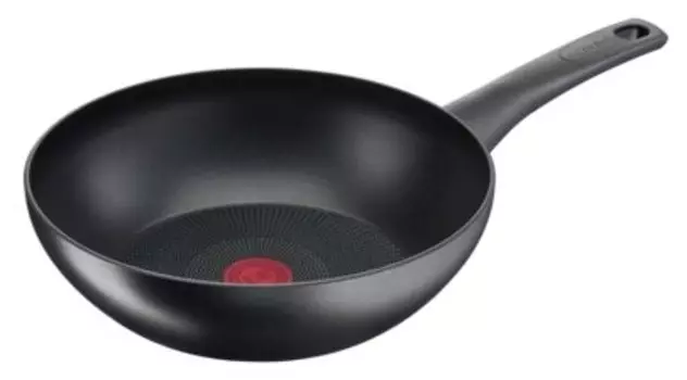 Сковорода-вок Tefal Ultimate ON G26019AZ, 28см, алюминий, антипригарное покрытие, черная смородина без крышки (2100116323)