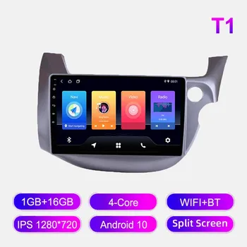Android Car Radio For Honda Fit Jazz 2007-2013 Мультимедийный проигрыватель Головное устройство Стерео GPS Навигация BT WIFI 1+16 ГБ 1+16GB,LHD