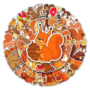 50 шт., наклейки с героями мультфильмов, белки, животные, Vtuber, наклейки для багажа, наклейки на кружку, украшения для ноутбука, наклейки