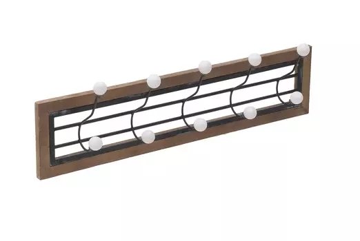 Вешалка настенная orym (to4rooms) коричневый 80.0x24.0x13.0 см.
