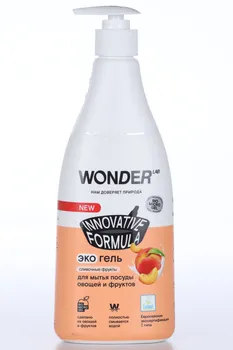 Экогель WONDER LAB д/мытья посуды/овощей/фруктов Сливочные фрукты 550 мл