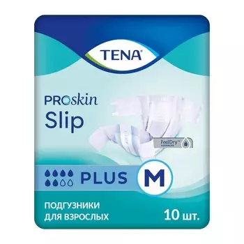 Tena Слип Плюс Подгузники для взрослых р.M 10 шт