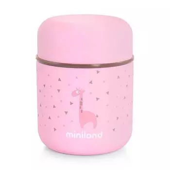Miniland Термос для еды и жидкостей "Silky Thermos Mini", 280 мл, розовый