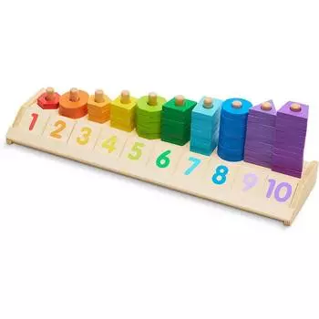 Melissa &amp; Doug Деревянная игрушка "Счеты разложи по цветам"