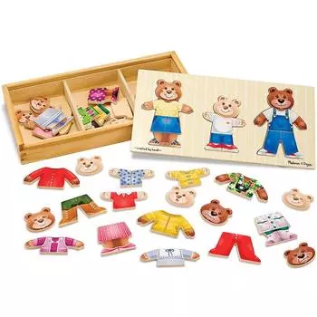 Melissa&amp;Doug Пазл "Переодень семью мишек"