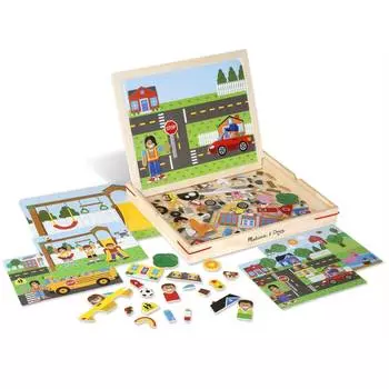 Melissa&amp;Doug "Магнитные игры" Набор магнитов с фоном