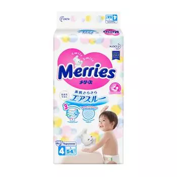 Merries Подгузники L (9-14 кг), 54 шт.