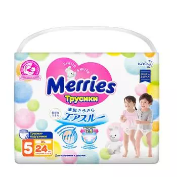 Merries Подгузники-трусики XL (12-22 кг), 24 шт.