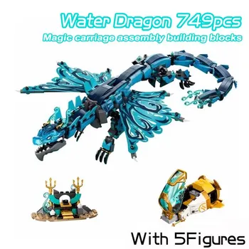 Серия Lloyd Jungle Fire Water Dragon Building Blocks Green Dagon Mech Bricks Toys for Boys Birthday Kids Gifts