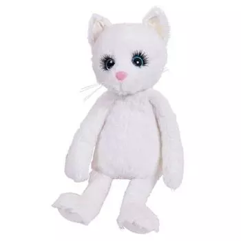 Мягкая игрушка "Реснички. Кошечка", белая 20 см