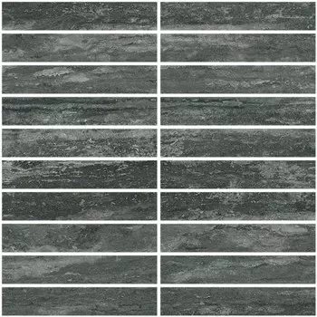 Мозаика Rex Ceramiche Travertino Black Mos.3X15 Glossy 30х30
