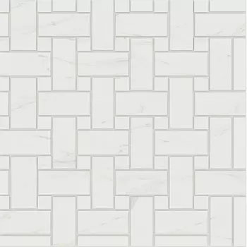 Мозаика Estima Alba White AB01 Intreccio Непол./полир. 33x33