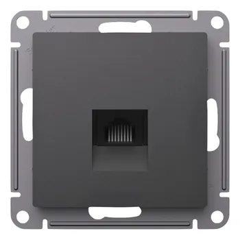 Розетка компьютерная Systeme Electric AtlasDesign встраиваемая базальт RJ45 (ATN001483)