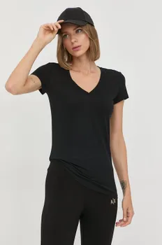 Хлопковая футболка Armani Exchange, черный
