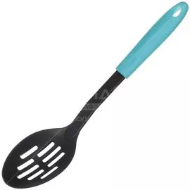 Ложка поварская нейлон, с прорезями, голубая, Daniks, Эконом, H1022-02B