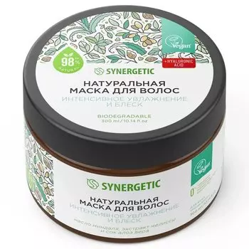 Маска Synergetic, Интенсивное увлажнение и блеск, 300 мл